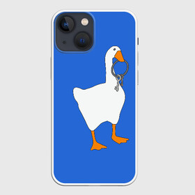 Чехол для iPhone 13 mini с принтом Untitled Goose Game в Петрозаводске,  |  | Тематика изображения на принте: epic store | ugg | untitled goose game | гусь | игра без названия | игра про гуся | неназванная игра про гуся