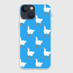 Чехол для iPhone 13 mini с принтом КРУТЫЕ ГУСИ в Петрозаводске,  |  | meme | untitled goose game | злой гусь | мем | птица