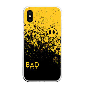 Чехол для iPhone XS Max матовый с принтом BAD DRIP в Петрозаводске, Силикон | Область печати: задняя сторона чехла, без боковых панелей | bad | baddrip | cloud | coil | drip | smoke | vape | wape | бак | вейп | вейпер | дрипка | дым | койл | культура | мод | облако | пар | хипстер