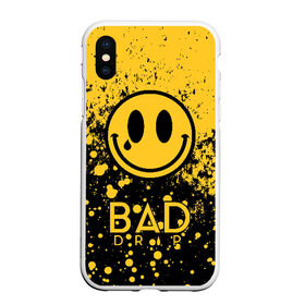 Чехол для iPhone XS Max матовый с принтом BAD DRIP в Петрозаводске, Силикон | Область печати: задняя сторона чехла, без боковых панелей | bad | baddrip | cloud | coil | drip | smoke | vape | wape | бак | вейп | вейпер | дрипка | дым | койл | культура | мод | облако | пар | хипстер