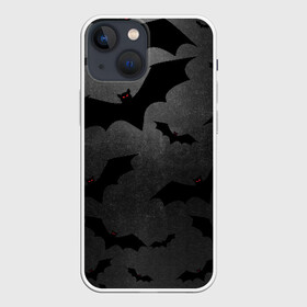 Чехол для iPhone 13 mini с принтом Летучие мыши повсюду в Петрозаводске,  |  | bat | bats | halloween | halloweenparty | в подарок | вампиры | для подарка | летучие | летят | мыши | мышь | напугать | темная | хеллоуин | хэллоуин | черный