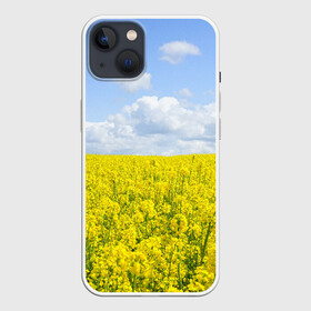 Чехол для iPhone 13 с принтом Рапсовое поле в Петрозаводске,  |  | Тематика изображения на принте: небо | облака | облако | поле | поля | посев | посевы | природа | природный | рапс | рапсовое | рапсовый | рапсом | туча | тучи | урожаи | урожай | цветами | цветок | цветы