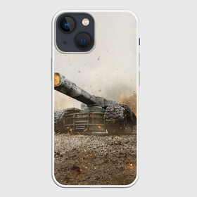 Чехол для iPhone 13 mini с принтом Танки в Петрозаводске,  |  | battle | game | tank | tanks | war | wearpon | wot | бой | война | вот | игра | оружие | танк | танки