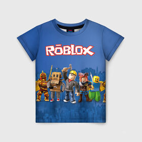 Детская футболка 3D с принтом ROBLOX в Петрозаводске, 100% гипоаллергенный полиэфир | прямой крой, круглый вырез горловины, длина до линии бедер, чуть спущенное плечо, ткань немного тянется | roblox | roblox simulator. | код роблокс | роблокс | роблокс симулятор