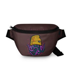 Поясная сумка 3D с принтом Octopus(Lil Peep, GBC) в Петрозаводске, 100% полиэстер | плотная ткань, ремень с регулируемой длиной, внутри несколько карманов для мелочей, основное отделение и карман с обратной стороны сумки застегиваются на молнию | gbc | lil | peep | rap | rock | бордовый | желтый | зеленый | исполнитель | картинка | надпись на спине | осьминог | редактируемый дизайн | рок | рэп | рэпер | сочный цвет | фиолетовый