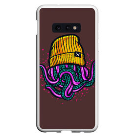 Чехол для Samsung S10E с принтом Octopus(Lil Peep GBC) в Петрозаводске, Силикон | Область печати: задняя сторона чехла, без боковых панелей | gbc | lil | peep | rap | rock | бордовый | желтый | зеленый | исполнитель | картинка | надпись на спине | осьминог | редактируемый дизайн | рок | рэп | рэпер | сочный цвет | фиолетовый