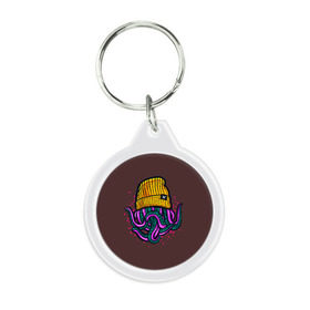 Брелок круглый с принтом Octopus(Lil Peep, GBC) в Петрозаводске, пластик и полированная сталь | круглая форма, металлическое крепление в виде кольца | gbc | lil | peep | rap | rock | бордовый | желтый | зеленый | исполнитель | картинка | надпись на спине | осьминог | редактируемый дизайн | рок | рэп | рэпер | сочный цвет | фиолетовый