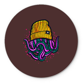 Коврик для мышки круглый с принтом Octopus(Lil Peep, GBC) в Петрозаводске, резина и полиэстер | круглая форма, изображение наносится на всю лицевую часть | Тематика изображения на принте: gbc | lil | peep | rap | rock | бордовый | желтый | зеленый | исполнитель | картинка | надпись на спине | осьминог | редактируемый дизайн | рок | рэп | рэпер | сочный цвет | фиолетовый