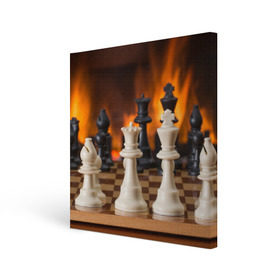 Холст квадратный с принтом Шахматы в Петрозаводске, 100% ПВХ |  | дамка | доска | игра | игры | камин | конь | король | огне | огнём | огненное | огонь | пешка | пламя | слон | ферзь | фигурки | фигуры | шахматная | шахматы