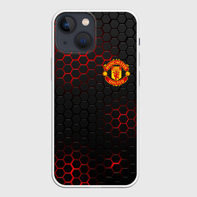 Чехол для iPhone 13 mini с принтом МАНЧЕСТЕР ЮНАЙТЕД | FCMU | MANCHESTER UNITED в Петрозаводске,  |  | fc | fcmu | football | football club | manchester united | red devils | sport | красные дьяволы | манчестер юнайтед | спорт | фк | фкмю | футбол | футбольный клуб