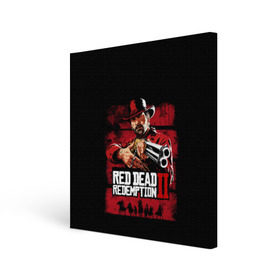 Холст квадратный с принтом Red Dead Redemption в Петрозаводске, 100% ПВХ |  | dead | gamer | john | marston | rdr | red | redemption | rockstar | shooter | western | вестерн | джон | марстон | шутер
