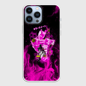 Чехол для iPhone 13 Pro Max с принтом KILLER QUEEN розовое пламя в Петрозаводске,  |  | adventure | jojo | jojo s bizarre | jojo’s bizarre adventure | killer queen | yare yare daze | аниме | джоджо | манга | невероятные приключения джоджо | яре яре дазе