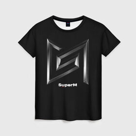 Женская футболка 3D с принтом SuperM в Петрозаводске, 100% полиэфир ( синтетическое хлопкоподобное полотно) | прямой крой, круглый вырез горловины, длина до линии бедер | baekhyun | k pop | kai | lucas | mark | super m | superm | taemin | taeyong | ten | к поп | музыка | супер м | суперм