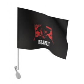 Флаг для автомобиля с принтом Red Dead Redemption в Петрозаводске, 100% полиэстер | Размер: 30*21 см | dead | gamer | john | marston | rdr | red | redemption | rockstar | shooter | western | вестерн | джон | марстон | шутер
