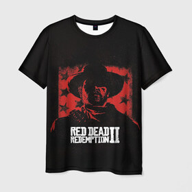 Мужская футболка 3D с принтом Red Dead Redemption в Петрозаводске, 100% полиэфир | прямой крой, круглый вырез горловины, длина до линии бедер | Тематика изображения на принте: dead | gamer | john | marston | rdr | red | redemption | rockstar | shooter | western | вестерн | джон | марстон | шутер