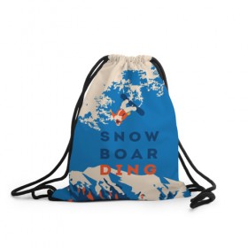 Рюкзак-мешок 3D с принтом Snow в Петрозаводске, 100% полиэстер | плотность ткани — 200 г/м2, размер — 35 х 45 см; лямки — толстые шнурки, застежка на шнуровке, без карманов и подкладки | 