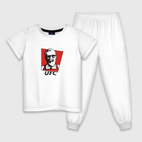 Детская пижама хлопок с принтом UFC (Конор) в Петрозаводске, 100% хлопок |  брюки и футболка прямого кроя, без карманов, на брюках мягкая резинка на поясе и по низу штанин
 | Тематика изображения на принте: kfc | ufc | боец | конор макгрегор