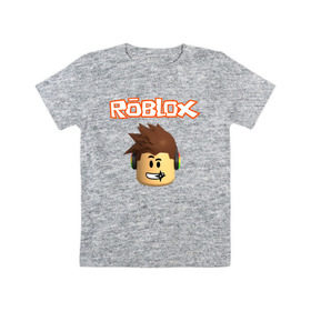 Детская футболка хлопок с принтом Roblox в Петрозаводске, 100% хлопок | круглый вырез горловины, полуприлегающий силуэт, длина до линии бедер | roblox | roblox скачать | игра роблокс | коды роблокс | роблокс | роблокс играть | роблокс симулятор | скачать роблокс