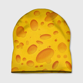 Шапка 3D с принтом Сыр в Петрозаводске, 100% полиэстер | универсальный размер, печать по всей поверхности изделия | texture | сыр | сырок | текстура | текстура сыра