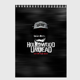 Скетчбук с принтом Hollywood Undead в Петрозаводске, 100% бумага
 | 48 листов, плотность листов — 100 г/м2, плотность картонной обложки — 250 г/м2. Листы скреплены сверху удобной пружинной спиралью | Тематика изображения на принте: charlie scene | danny | funny man | hollywood undead | hu | j dog | johnny 3 tears | андед | голивуд | голливудская | группа | гу | нежить | реп | рок | рэп | рэпкор | ундед | ундэ