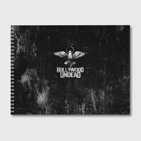 Альбом для рисования с принтом Hollywood Undead в Петрозаводске, 100% бумага
 | матовая бумага, плотность 200 мг. | Тематика изображения на принте: charlie scene | danny | funny man | hollywood undead | hu | j dog | johnny 3 tears | андед | голивуд | голливудская | группа | гу | нежить | реп | рок | рэп | рэпкор | ундед | ундэ