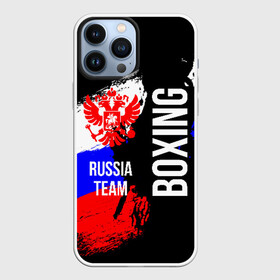 Чехол для iPhone 13 Pro Max с принтом Boxing Russia Team в Петрозаводске,  |  | Тематика изображения на принте: boxer | boxing | russia team | бокс | боксер | сборная россии | тайский бокс