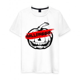 Мужская футболка хлопок с принтом Halloween party в Петрозаводске, 100% хлопок | прямой крой, круглый вырез горловины, длина до линии бедер, слегка спущенное плечо. | Тематика изображения на принте: 