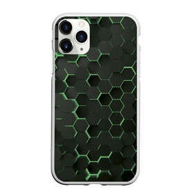 Чехол для iPhone 11 Pro Max матовый с принтом 3D соты GREEN в Петрозаводске, Силикон |  | Тематика изображения на принте: 3d | 3d соты | 3д | texture | абстракция | соты | текстура | яркая