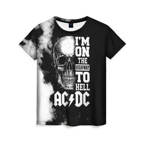 Женская футболка 3D с принтом AC/DC в Петрозаводске, 100% полиэфир ( синтетическое хлопкоподобное полотно) | прямой крой, круглый вырез горловины, длина до линии бедер | ac dc | acdc | acdc ас дс | австралийская | ангус янг | асдс | блюз | группа | крис слэйд | метал | молния | музыка | певцы | рок | рок н ролл | стиви янг | хард | хардрок | эксл роуз