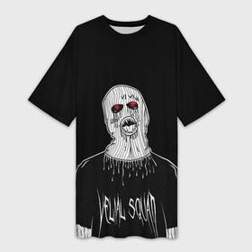 Платье-футболка 3D с принтом Velial Squad в Петрозаводске,  |  | horror | music | rap | redvelsqd | rock | музыка | рок | рэп | хоррор