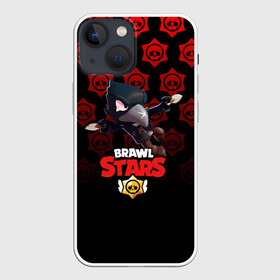 Чехол для iPhone 13 mini с принтом BRAWL STARS CROW в Петрозаводске,  |  | Тематика изображения на принте: brawl stars | bull | colt | crow | leon | stars | берли | бо | брок | ворон | джесси | динамайк | дэррил | кольт | леон | мортис | нита | пайпер | пенни | поко | пэм | рикошет | спайк | фрэнк | шелли | эль примо