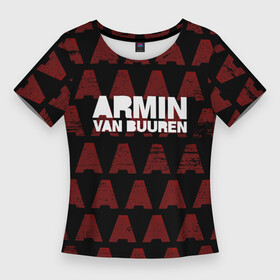 Женская футболка 3D Slim с принтом Armin van Buuren в Петрозаводске,  |  | a state of trance | armin | armin van buuren | asot | van buuren | армин | армин ван бюрен | ван бюрен