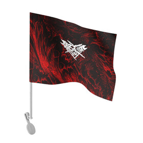 Флаг для автомобиля с принтом VELIAL SQUAD RED ABSTRACT в Петрозаводске, 100% полиэстер | Размер: 30*21 см | velial squad | велиал сквад