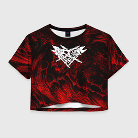 Женская футболка Crop-top 3D с принтом VELIAL SQUAD RED ABSTRACT в Петрозаводске, 100% полиэстер | круглая горловина, длина футболки до линии талии, рукава с отворотами | velial squad | велиал сквад