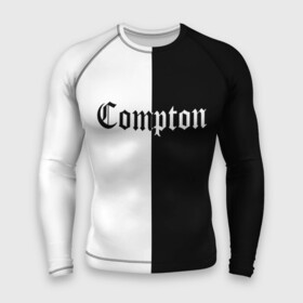 Мужской рашгард 3D с принтом COMPTON в Петрозаводске,  |  | compton | dj yella | dr. dre | eazy e | ice cube | mc ren | n.w.a | nwa | straight outta compton | west side | западная сторона | комптон