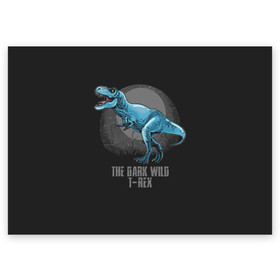 Поздравительная открытка с принтом Dinosaur t-rex в Петрозаводске, 100% бумага | плотность бумаги 280 г/м2, матовая, на обратной стороне линовка и место для марки
 | art | dino | dinos | dinosaur | raptor | style | trex | velociraptor | арт | динозавр | мир юрского периода | ти рекс | ящер