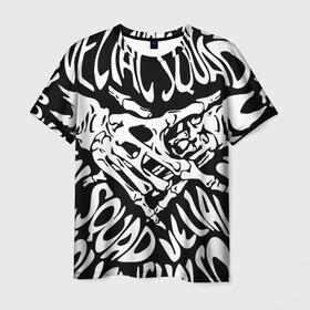 Мужская футболка 3D с принтом VELIAL SQUAD в Петрозаводске, 100% полиэфир | прямой крой, круглый вырез горловины, длина до линии бедер | velial squad | музыка | отряд велиала | рэп | хорроркор | чёрный и белый