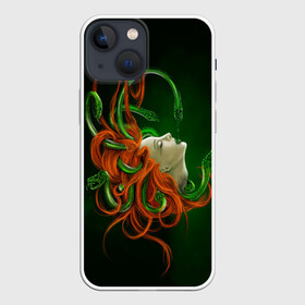 Чехол для iPhone 13 mini с принтом Медуза в Петрозаводске,  |  | art | medusa | глаза | горгона | девушка | змеи | медуза