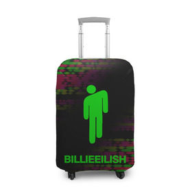 Чехол для чемодана 3D с принтом Billie Eilish. в Петрозаводске, 86% полиэфир, 14% спандекс | двустороннее нанесение принта, прорези для ручек и колес | bili | billie eilish | pattern | били | билли айлиш | музыка | паттерн