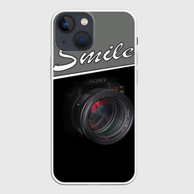 Чехол для iPhone 13 mini с принтом Smile в Петрозаводске,  |  | Тематика изображения на принте: camera | smile | sony | зеркалка | камера | съёмка | улыбочку | фотик | фотоаппарат | фотограф | фотография | фотосъёмка
