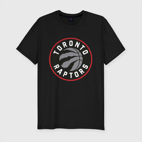 Мужская футболка премиум с принтом Toronto Raptors Logo в Петрозаводске, 92% хлопок, 8% лайкра | приталенный силуэт, круглый вырез ворота, длина до линии бедра, короткий рукав | Тематика изображения на принте: nba | raptors | toronto | toronto raptors | баскетбол | нба | рапторс | рэпторс | спорт | торонто | торонто рапторс | торонто рэпторс