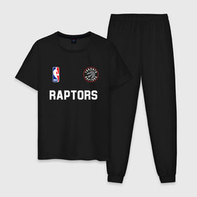 Мужская пижама хлопок с принтом Toronto Raptors NBA в Петрозаводске, 100% хлопок | брюки и футболка прямого кроя, без карманов, на брюках мягкая резинка на поясе и по низу штанин
 | nba | raptors | toronto | toronto raptors | баскетбол | нба | рапторс | рэпторс | спорт | торонто | торонто рапторс | торонто рэпторс