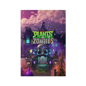 Обложка для паспорта матовая кожа с принтом PLANTS VS ZOMBIES в Петрозаводске, натуральная матовая кожа | размер 19,3 х 13,7 см; прозрачные пластиковые крепления | garden warfare | pl | plants | plants vs. zombies | plants vs. zombies: garden warfare | popcap | zombies | кактус | картошка | подсолнух | растения против зомби | сад