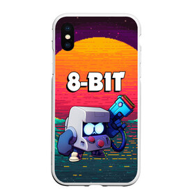 Чехол для iPhone XS Max матовый с принтом BRAWL STARS 8-BIT PIXEL ART в Петрозаводске, Силикон | Область печати: задняя сторона чехла, без боковых панелей | Тематика изображения на принте: 8 bit | 8 бит. | 8bit | 8бит | android | brawl stars | colt | crow | games | leon | penny | poco | shelly | spike | wanted | брав | бравл старс | звезды | игры | мобильные игры | старс