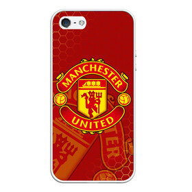 Чехол для iPhone 5/5S матовый с принтом МАНЧЕСТЕР ЮНАЙТЕД FCMU MANCHESTER UNITED в Петрозаводске, Силикон | Область печати: задняя сторона чехла, без боковых панелей | fc | fcmu | football | football club | manchester united | red devils | sport | красные дьяволы | манчестер юнайтед | спорт | фк | фкмю | футбол | футбольный клуб