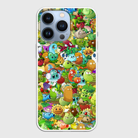 Чехол для iPhone 13 Pro с принтом PLANTS VS ZOMBIES в Петрозаводске,  |  | game | gamer | pattern | plants vs zombies | sticker | зомби | игры | паттерн | растения | растения против зомби | стикеры