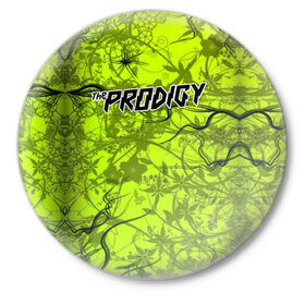Значок с принтом The Prodigy в Петрозаводске,  металл | круглая форма, металлическая застежка в виде булавки | the prodigy