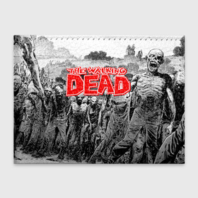 Обложка для студенческого билета с принтом Walking Dead [2] в Петрозаводске, натуральная кожа | Размер: 11*8 см; Печать на всей внешней стороне | Тематика изображения на принте: walking dead | зомби | ходячие мертвецы