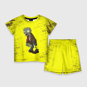 Детский костюм с шортами 3D с принтом Plants vs. Zombies в Петрозаводске,  |  | plants vs. zombies | зомби | игра | компьютерная игра | против | растения | растения против зомби