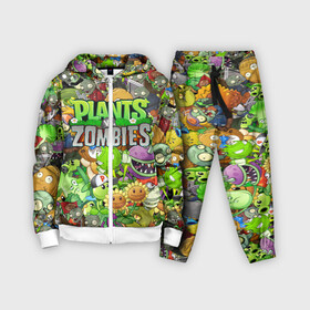 Детский костюм 3D с принтом PLANTS VS ZOMBIES в Петрозаводске,  |  | Тематика изображения на принте: battle | plants | plants vs zombies | pvsz | vs | zombies | растения против зомби